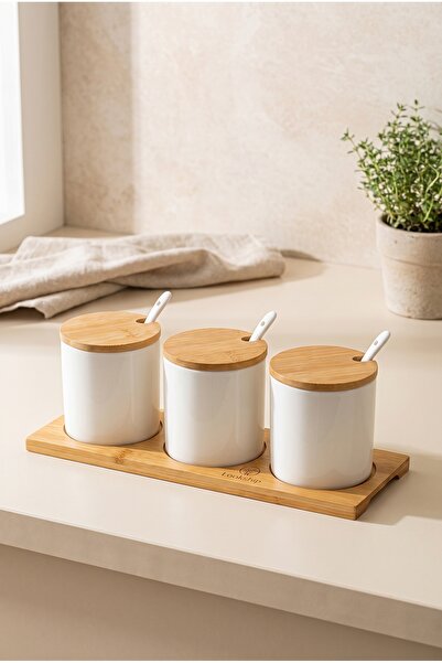 Bambum Flora  3'lü Baharat Seti Kaşıklı