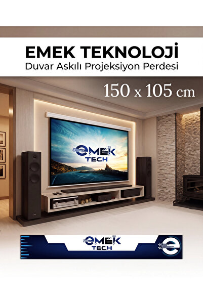 PİNK İTHALAT En150 cm Boy105cm Projeksiyon Perdesi Taşınabilir Akıllı Kumaş Işık Geçirmez 4k-8k