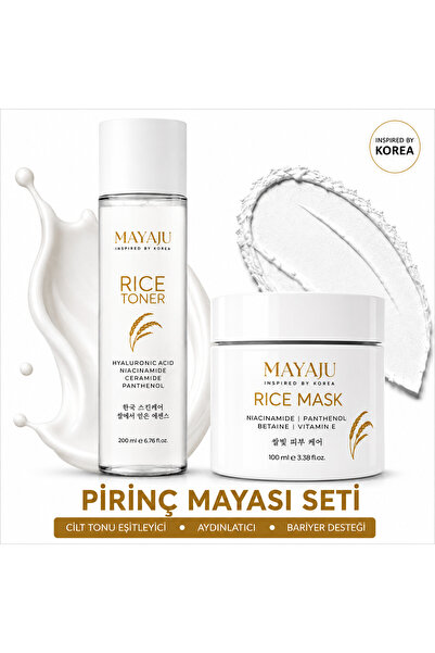 MAYAJU Pirinç Mayası Cilt Bakım Seti | Rice Toner 200 ml + Rice Mask 100 ml |...