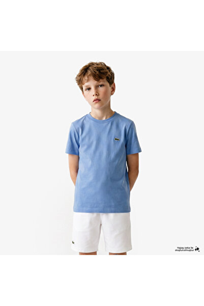 Lacoste Çocuk Bisiklet Yaka Mavi T-Shirt