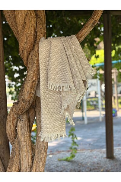 Denizli Concept Lotus 2-Piece Peskir Set Beige