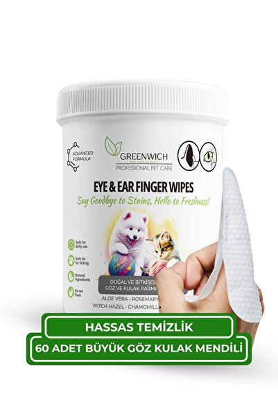 Greenwich Zero Point of Beauty Kedi ve Köpek Göz ve Kulak Temizleme Parmak Me...