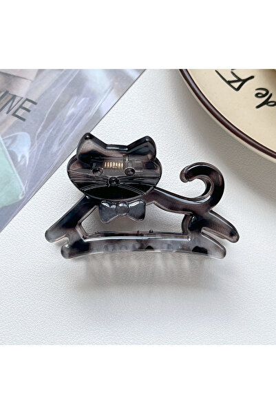Choice1 2 grey Korean Cute Cartoon Cat Acrylic Hair Claw Crab Hair Clip Shark...