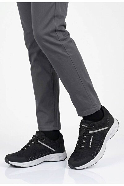 Wickers Men's Black Sports Shoes Walking Running Shoes Airy Mesh Sneaker