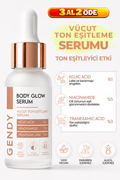 GENDY Vücut Serumu Ton Eşitleyici Cilt Serumu - Niacinamide %5, Tranexamic Ac...
