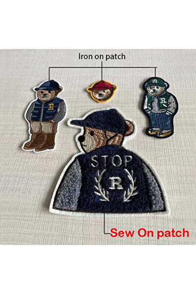 Choice3 1Set-4PCS Cartoon Teddy Bear Sequence Iron On Patches,kids Embroidery...