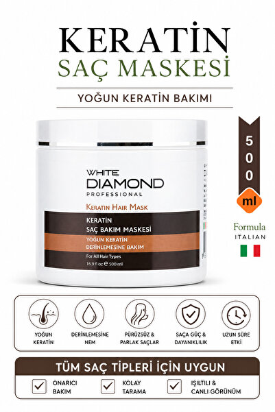 WHİTE DİAMOND Yoğun Keratin Içerikli besleyici onarıcı düzleştirme destekleyi...