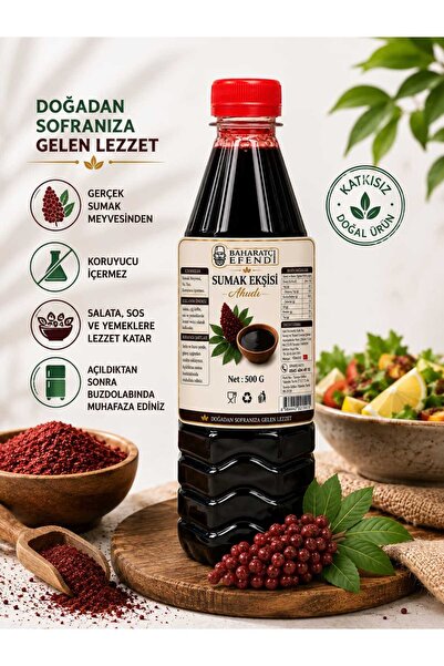 Baharatçı Efendi Sumak Ekşisi Ekşi Ahıdı 500 ML - Doğal Fermente, Katkısız, G...