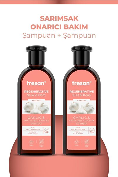 Tresan Sarımsak & Bitkisel Kompleks Onarıcı Bakım Şampuanı – Tüm Saç Tipleri,...