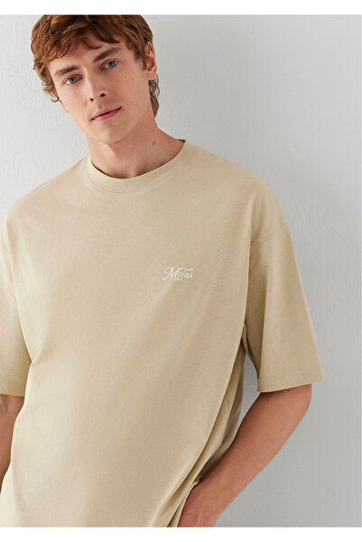 Mavi Mvjns Printed Beige T-Shirt Oversize / Wide Cut 0613667-70326