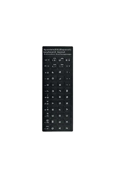 Choice Black Spanish English Spanish Italian Korean Keyboard Stickers Frosted...