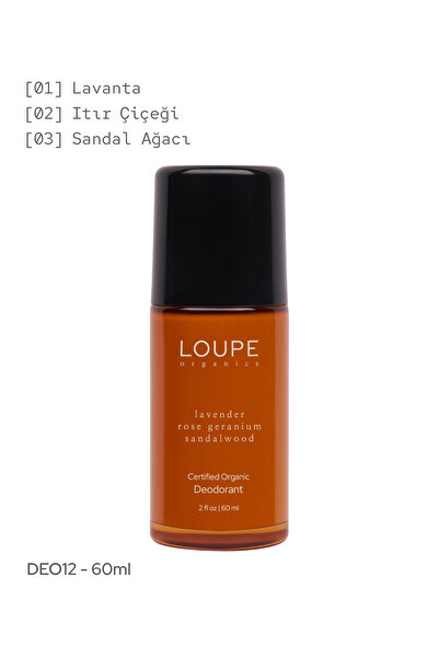 Loupe Organics Deo12 60 ml | Bioaktif Deodorant. Sertifikalı Organik. %100 Do...