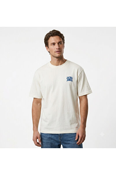 Jack & Jones Bisiklet Yaka Gögüs Baskili Tisört - Noge