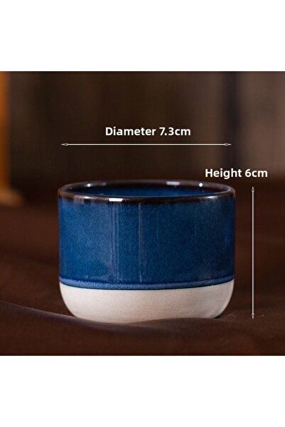 Choice 100-200ml 170ml Deep Sea Blue Vintage Coffee Mug 100ml 170ml 200ml cer...