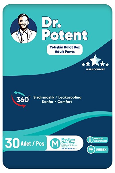 DR POTENT Dr.Potent Medium (M) Size Absorbent Medium Size Panty Patient Diape...