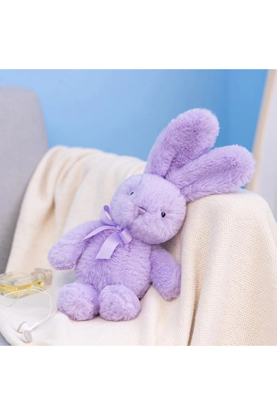 Choice 25cm purple Kawaii Pillows Rabbit Plushie Toys Bow Tie Hug Doll Creati...
