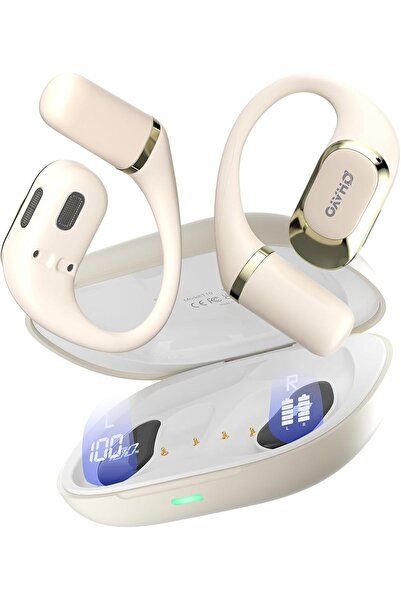 Choice1 WHITE Ohayo Open-Ear Earphones Ear Hooks Wireless Bluetooth 5.4 Headp...