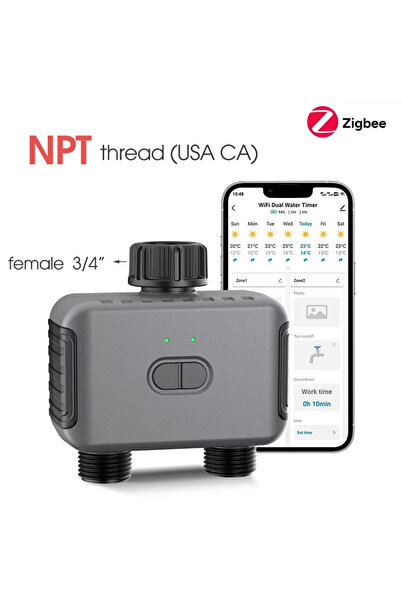 Choice Zigbee Timer NPT Tuya Smart Zigbee Dual-channel Irrigation Controller ...