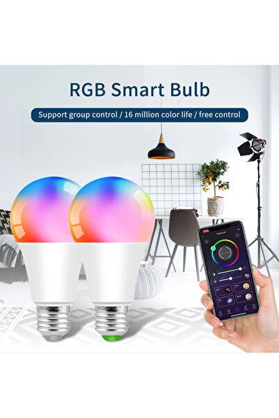 Choice 2PCS Dohome Wifi Bluetooth Smart Bulb Alexa Led Lamp E27 RGB Smart Lig...