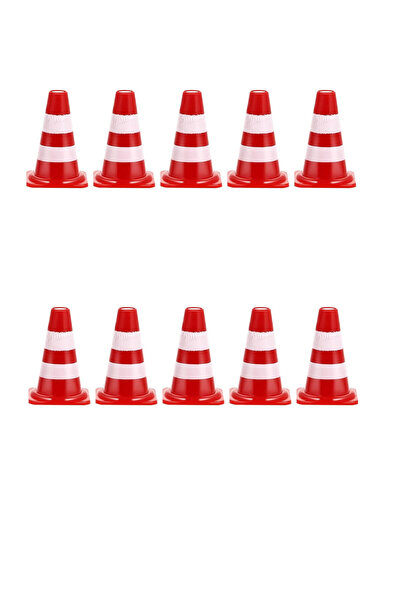 Choice 10pcs Mini Traffic Cones, Tiny Simulation Red Safety Roadblock Cake To...