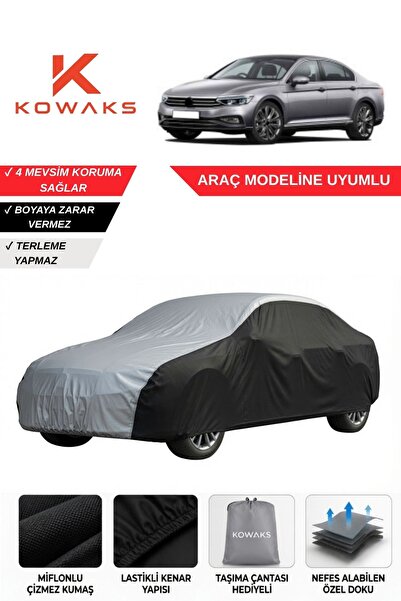 KOWAKS Volkswagen Passat B8.5 Oto Branda, Araba Brandası, Siyah-Gri