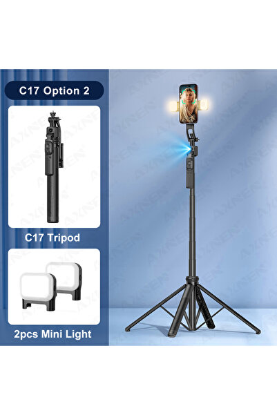 Choice C17 0ption 2 1630mm/64in C17 Tripod Selfie Stick 360° Auto Rotation Sh...