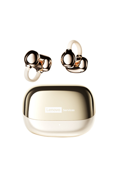 Choice Lenovo Beige RS101 Wireless Open-Ear Bluetooth 6.0 Clip-On Earbuds for...