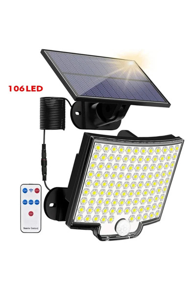 Heinast With remote 106LED Outdoor Solar Light with Motion Sensor Remote Cont...
