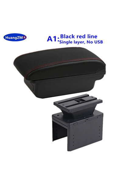 Choice4 A1 Black red NO USB Universal Car Armrest Box Universal Model Armrest...