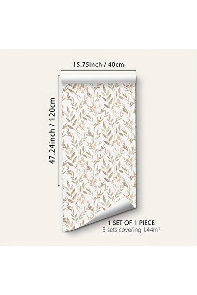 Choice QZ-40120-153-CC 1 Roll of Brown Plant Leaves Small Fresh Moisture-Proo...