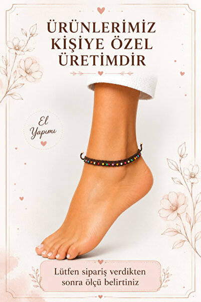 NEHOLİA Colorful Beaded Anklet Adjustable Bohemian Summer Women's Ankle Acces...