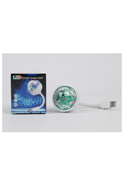 Choice USB Plug-White 6W Mini USB Colorful Stage Light 360° All-round Rotatio...