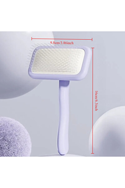 Choice1 PURPLE Dog Brush Pet Hair Remover Massage Cat Brush Stainless Steel C...