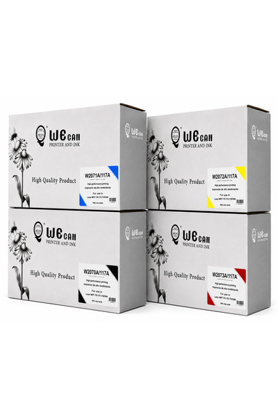 Wecan طقم خراطيش حبر WECAN-117A ملون متوافق HP Color Laser 150/MFP 178nw/MFP ...