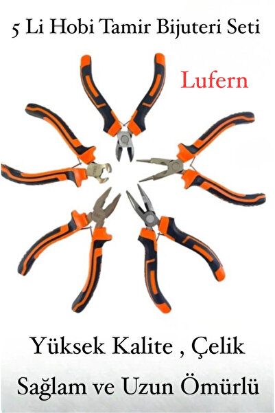 Lufern Mini Takı Bijuteri Seti Dayanıklı Kesme Kıvırma Pense Yan Keski Karga ...