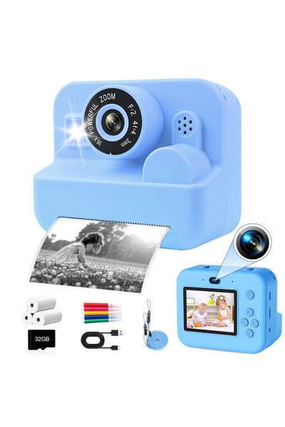 choice2 Blue With 32G Card Kids Camera Instant Print Toddler Cameras Thermal ...