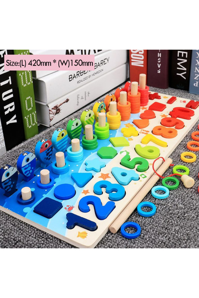 Choice1 L-Shape Number Kids Montessori Math Toys For Toddlers Educational Woo...