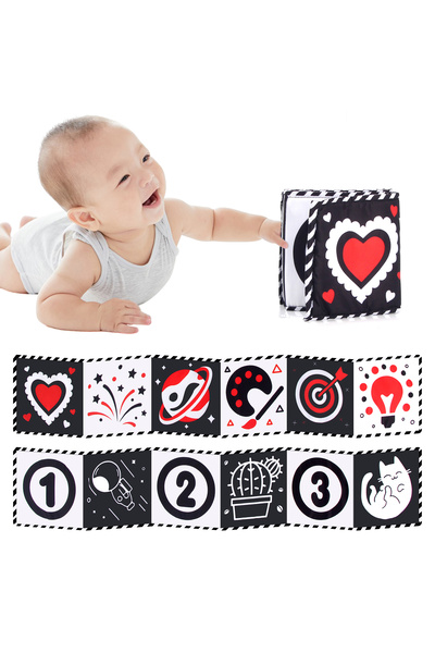 choice2 D Love Baby Cloth Book High Contrast Baby Toys 0M+ Newborn Crib Toys ...