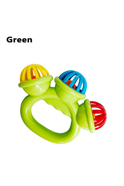 Choice green 1-4PCS Baby Hand Rattle Ball Toy Newborn Grasping Hand Bell Sens...