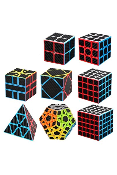 Choice ALL 8 PCS Meilong Carbon Fiber Cube 2x2x2 3x3x3 4x4x4 Pyramid Skew SQ1...