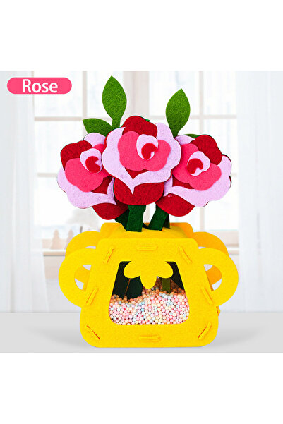 Choice Rose DIY Flower Toys Montessori Arts Crafts Non-weaving Handicrafts Fl...