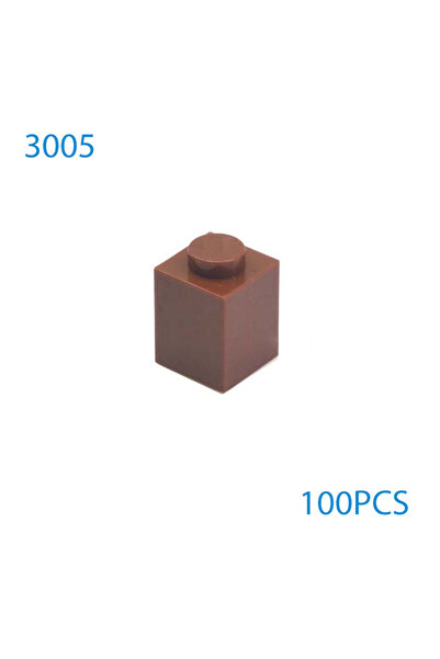 Choice4 brown 100pcs MOC 1x1 Parts 3005 Brick Compatible Figures Bricks DIY A...