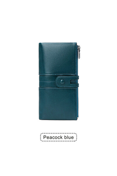 choice2 Y1679-Peacockblue Hot Selling RFID Women's Long Wallet PU Leather Han...