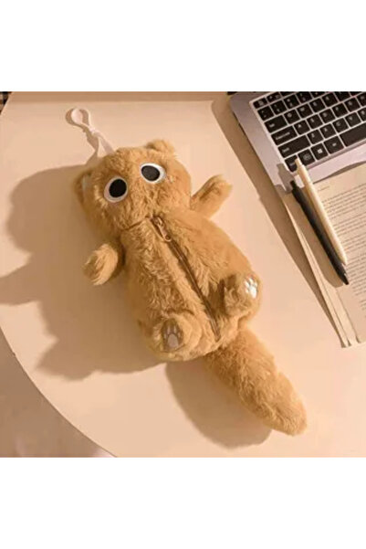 Choice A Cartoon Plush Big-Eyed Cat Pencil Case Super Soft Fun Doll Large Cap...