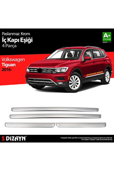 S Dizayn S-Dizayn VW Tiguan Krom İç Kapı Eşiği 4 Prç. 2016-2024 7647160