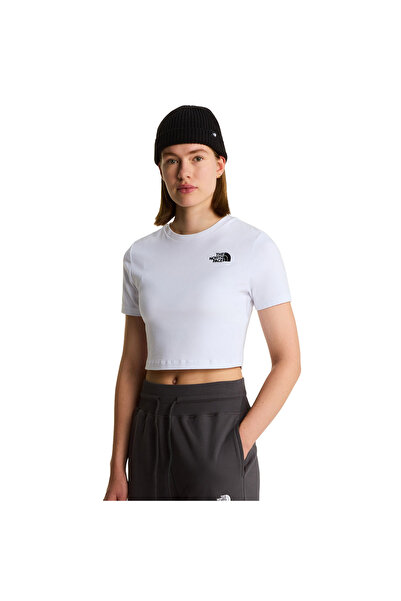 THE NORTH FACE W SS ESSENTIAL CROPPED SLIM TEE NF0A55AOFN4-FN4 Λευκό