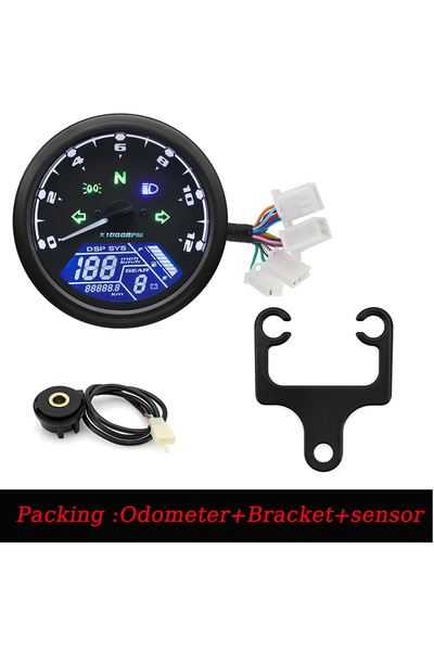 Choice6 SS0012-6 Universal Motorcycle Meter Speedometer Digital Odometer with...