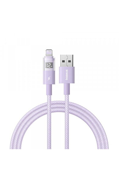 Baseus Cablu de date și încărcare USB-A - Lightning Display 2, 12W, 1m, Mov P...