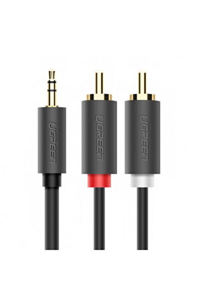 Ugreen Cablu Audio 3.5mm - 2 x RCA AV102, 5m, Gri