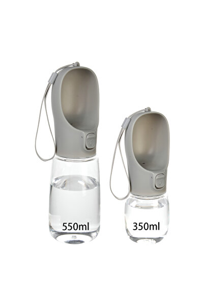 Choice9 550ml (18.6oz) Gray Outdoor Portable Pet Water Bottle Leakproof Large...